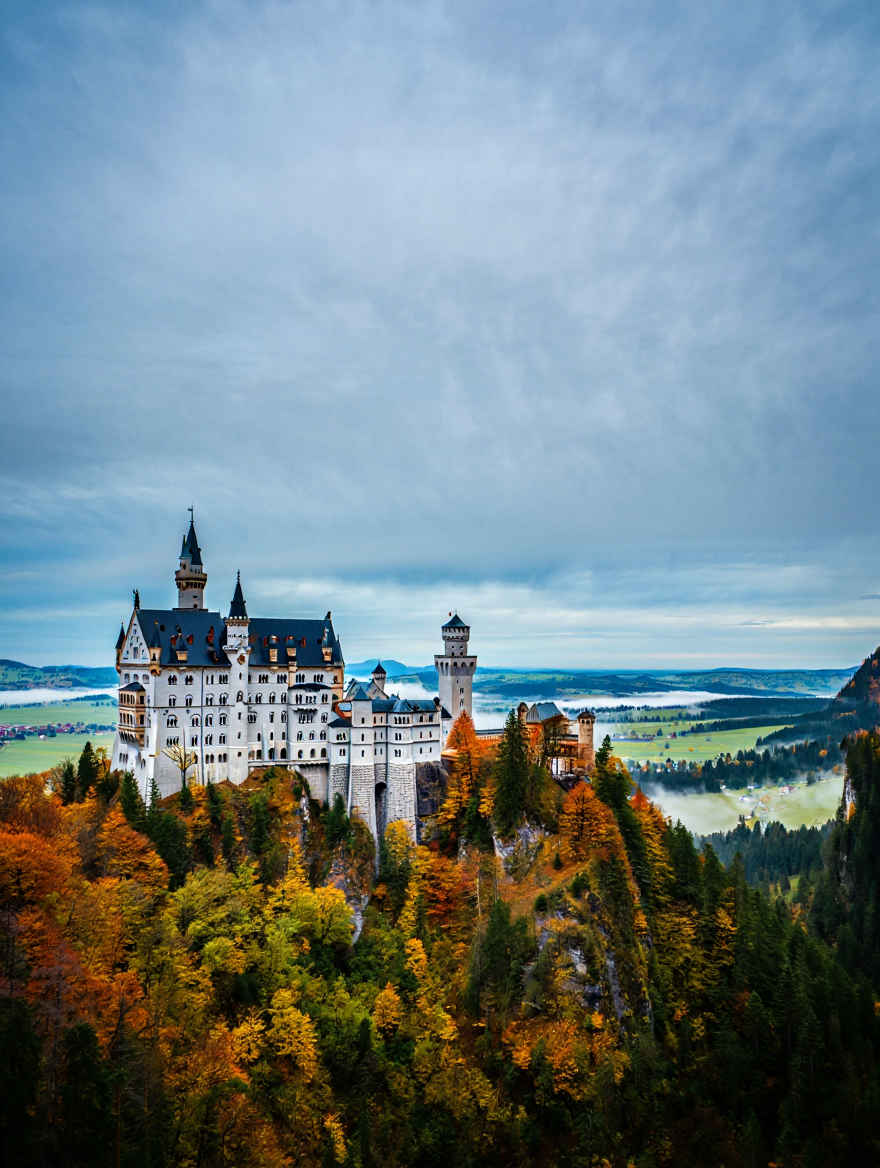Neuschwanstein Schloss im Herbst — Bayern Reise